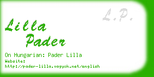 lilla pader business card